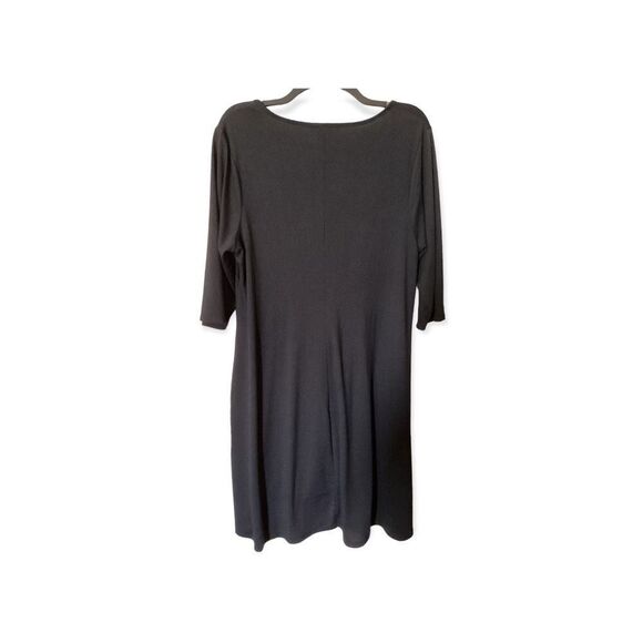 Love Squared Plus Sized Black Grommet Lace - Up Dress Size: 1X - Picture 3 of 8